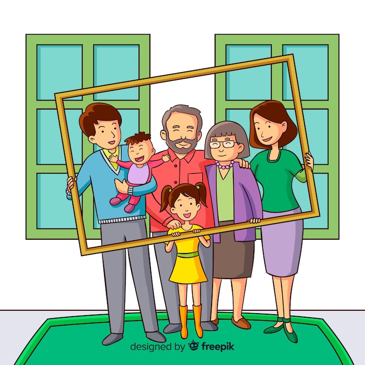 Gratis Vektor familiebilde