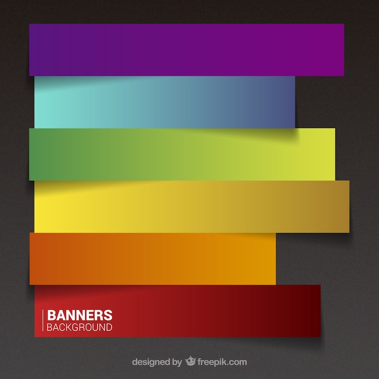 Gratis Vektor fargerik bannerbakgrunn