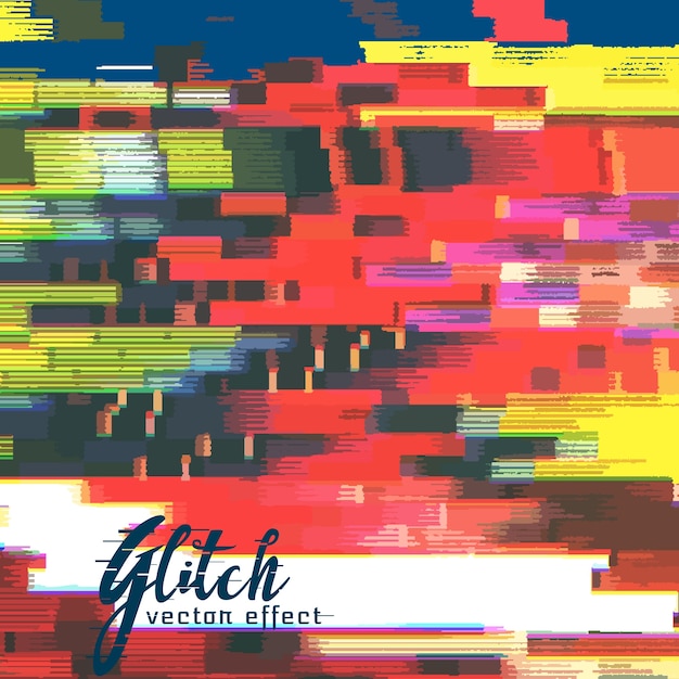 Gratis Vektor fargerik glitch-bakgrunn