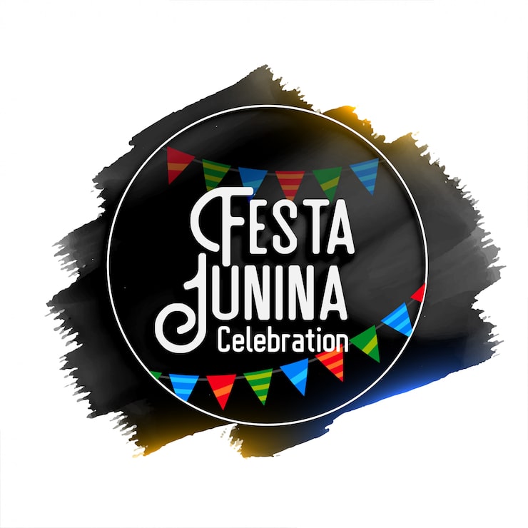Gratis Vektor festa junina feiring akvarell bakgrunn