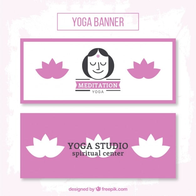 Gratis Vektor fine yoga-bannere