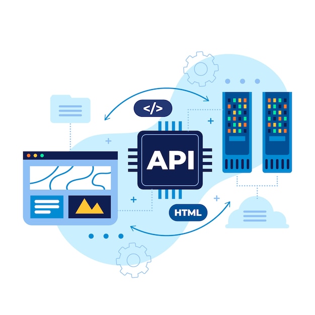 Gratis Vektor flat design api illustrasjon