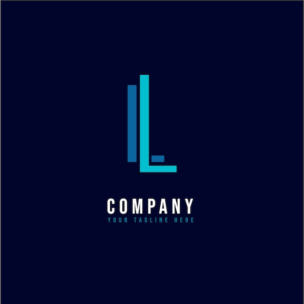 Gratis Vektor flat design l logo designmal