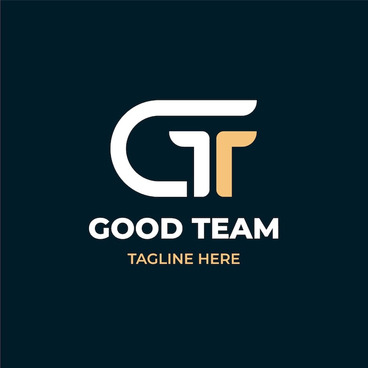 Gratis Vektor flatt design gt monogramlogo