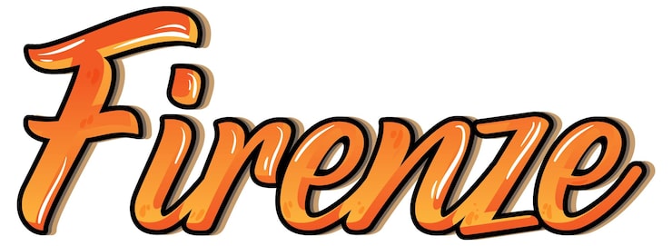 Gratis Vektor fontdesign for firenze