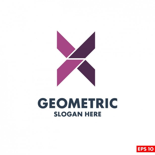 Gratis Vektor geometrisk logo mal