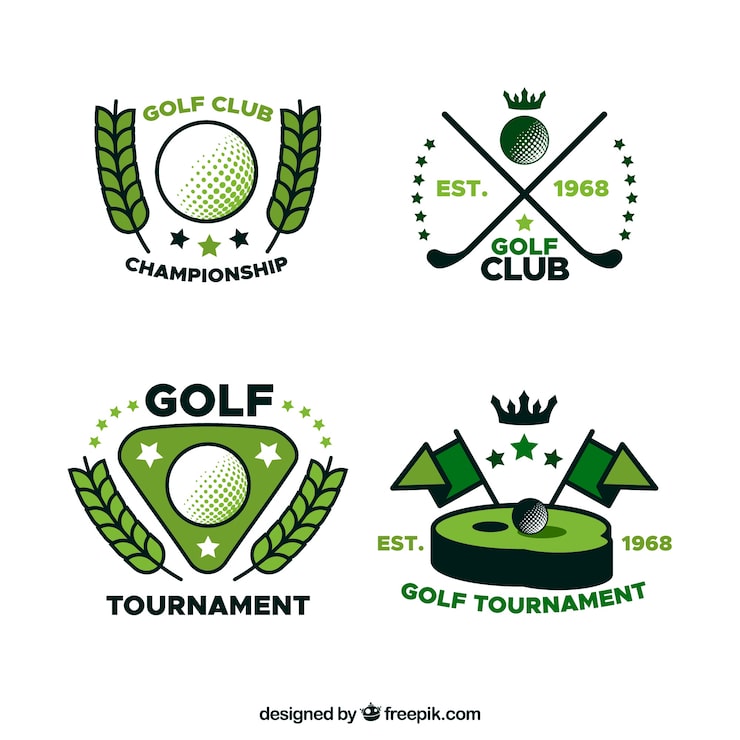 Gratis Vektor golfetikettkolleksjon i flat stil