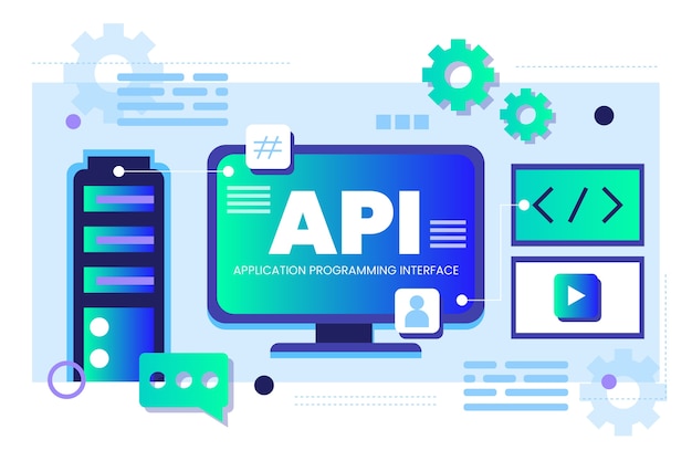 Gratis Vektor gradient api infografikk