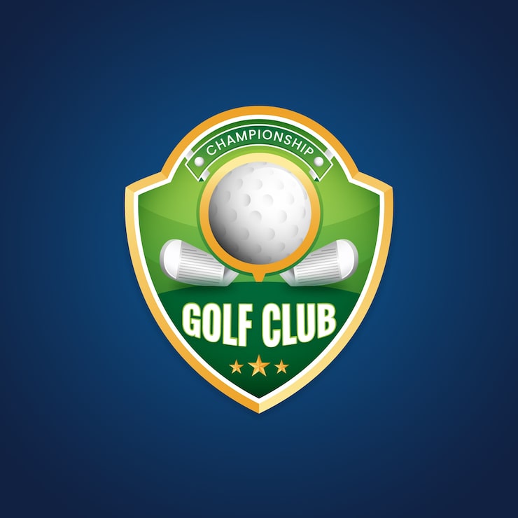 Gratis Vektor gradient golf logo mal