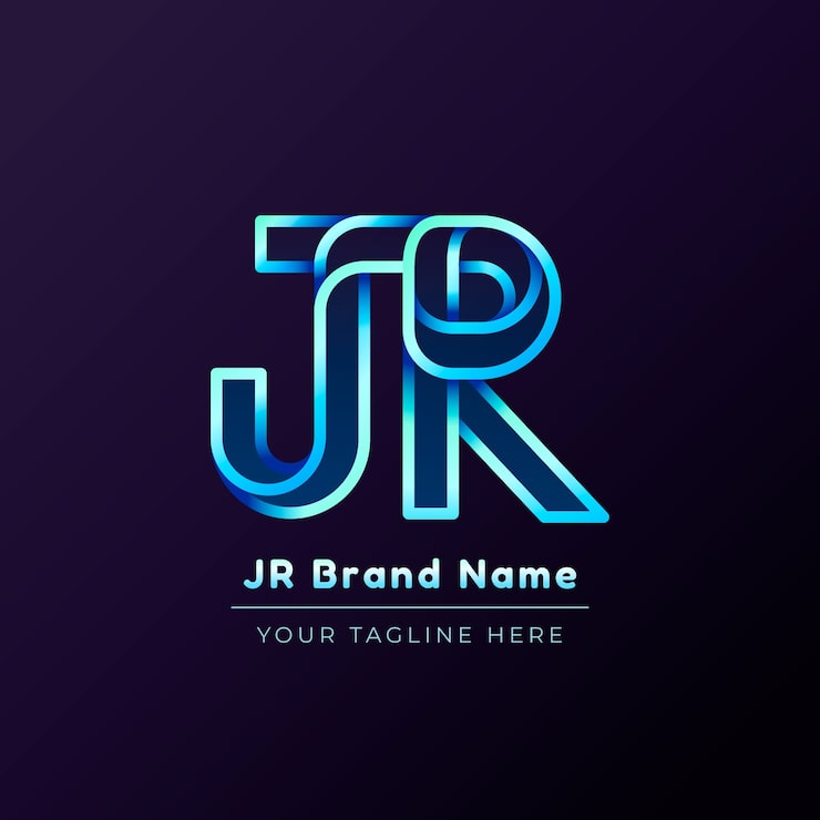 Gratis Vektor gradient logo design med initialer