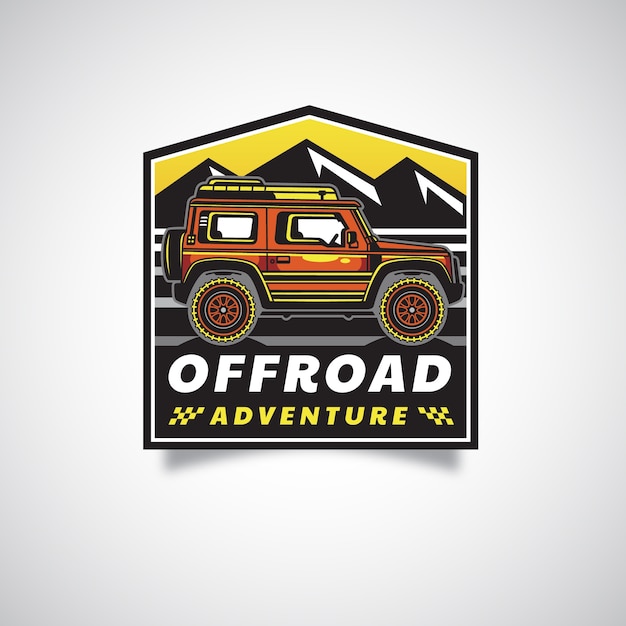 Gratis Vektor gradient offroad-logodesign