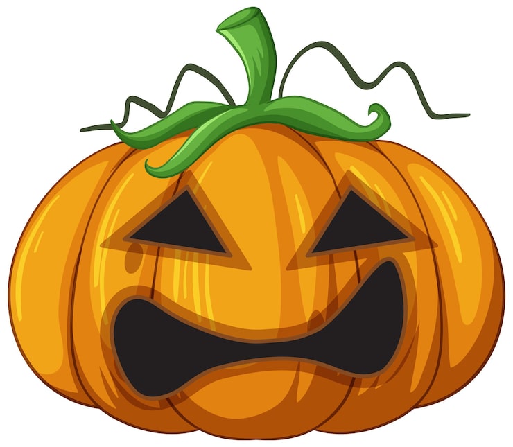 Gratis Vektor gresskarlykt halloween-gresskar