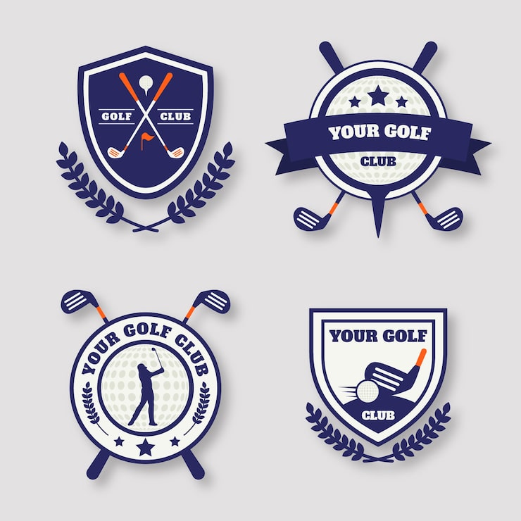 Gratis Vektor håndtegnet flat design golflogo