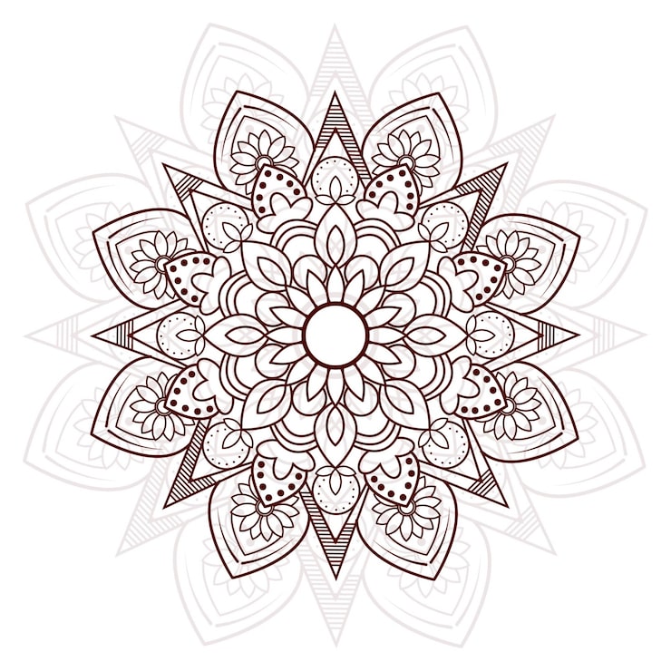 Gratis Vektor håndtegnet mandala-bakgrunn