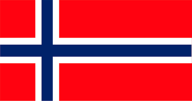 Gratis Vektor illustrasjon av norges flagg