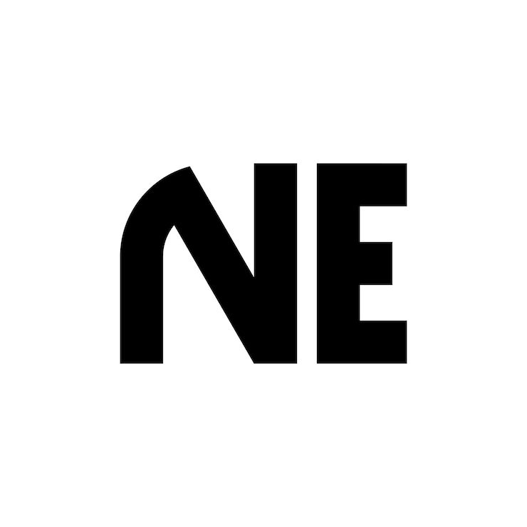 Gratis Vektor initialer bokstav n e logodesign