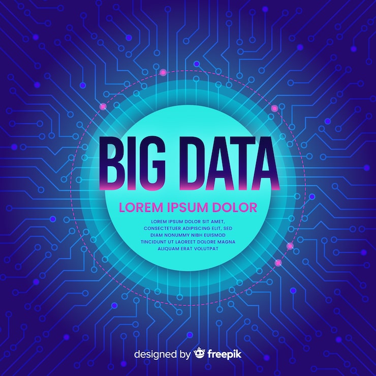 Gratis Vektor krets big data bakgrunn