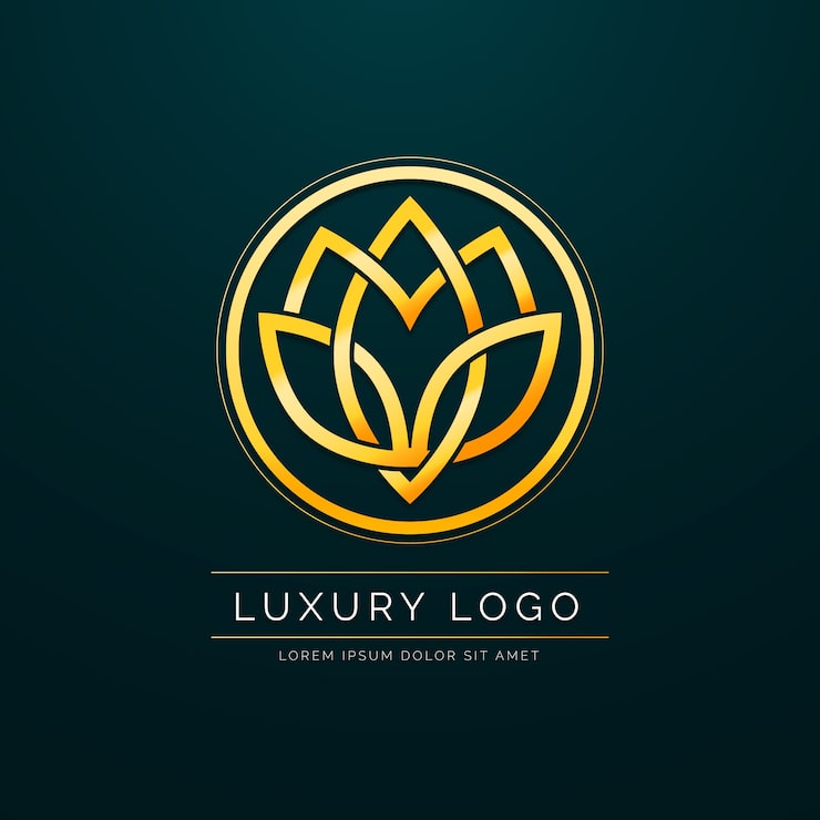 Gratis Vektor luksus logo design mal