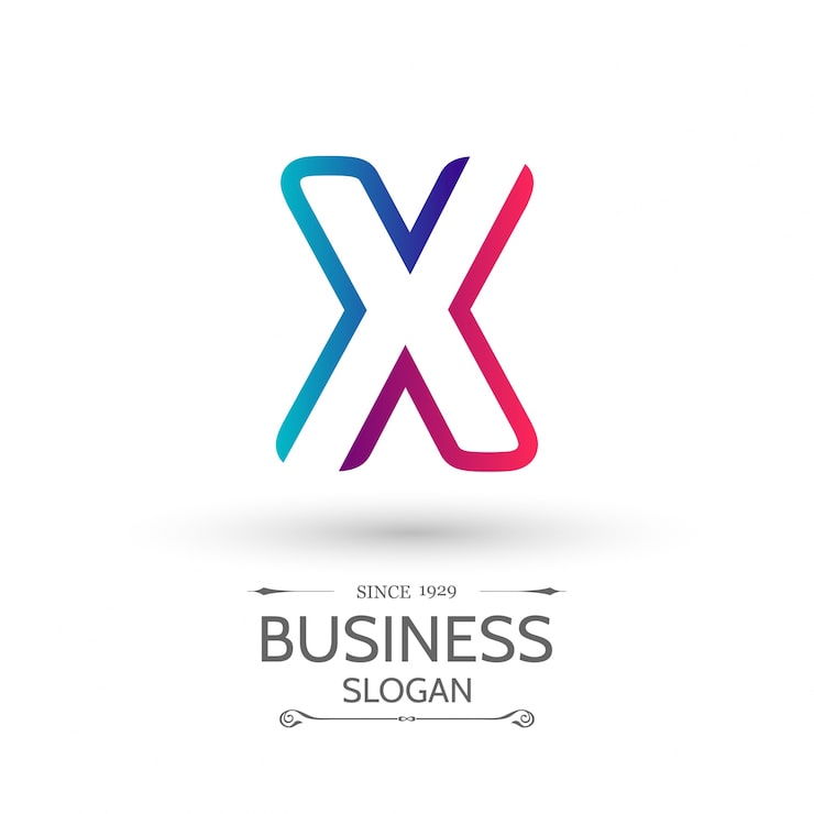 Gratis Vektor moderne bokstav x logo
