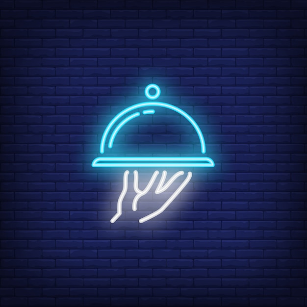 Gratis Vektor neonikon av rett