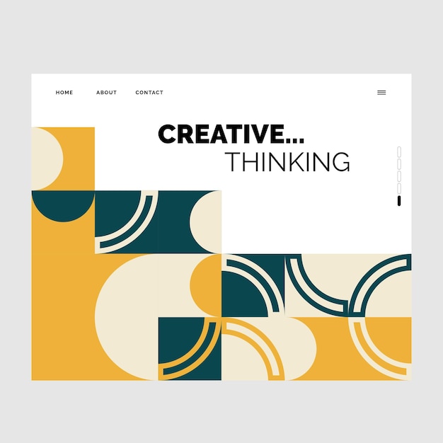 Gratis Vektor nettside geometrisk design for din virksomhets vektorillustrasjon