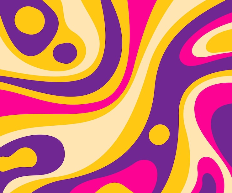 Gratis Vektor psykedelisk groovy bakgrunn