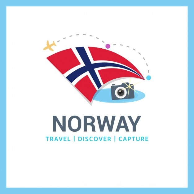 Gratis Vektor reise til norge