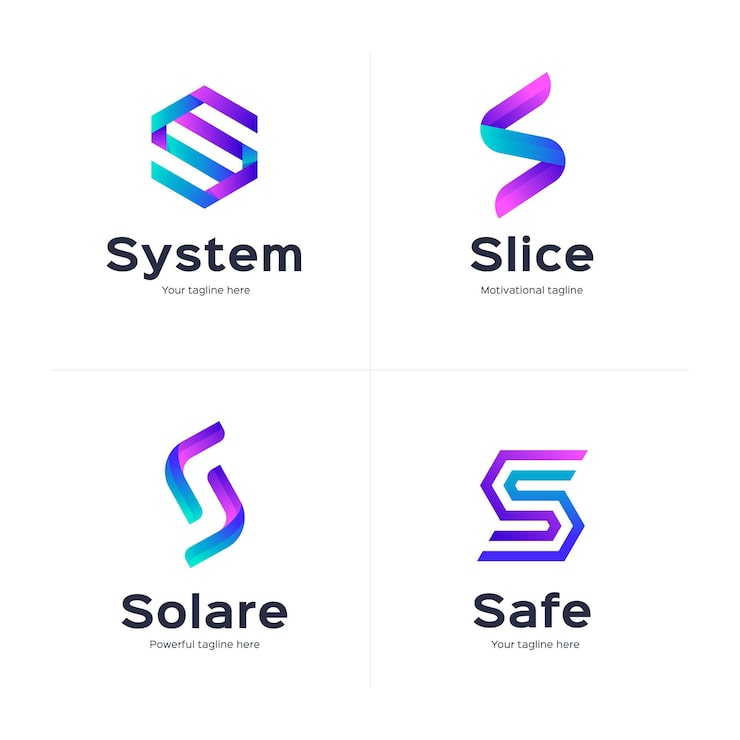 Gratis Vektor samling av gradients logo-maler