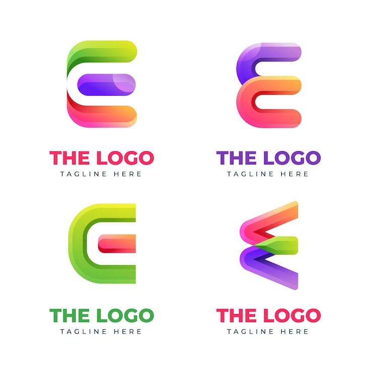 Gratis Vektor sett med gradient o logo-maler