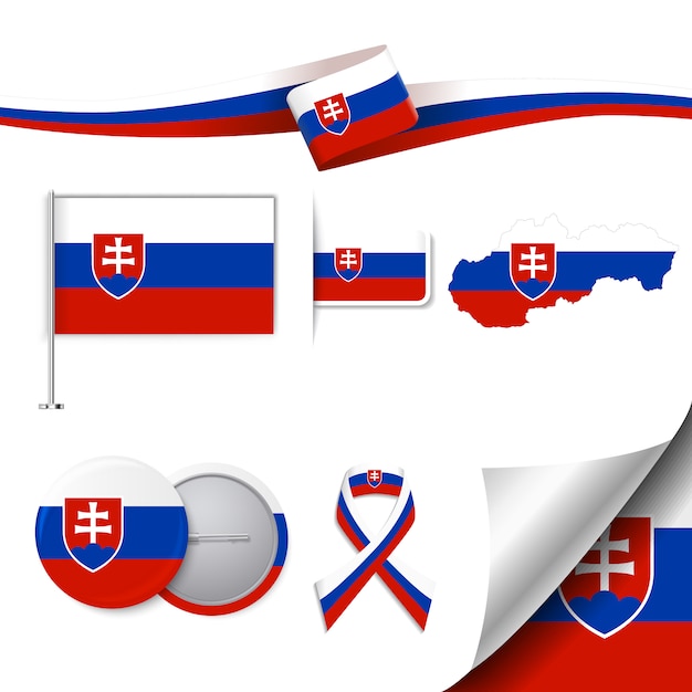 Gratis Vektor slovakia representative elements collection