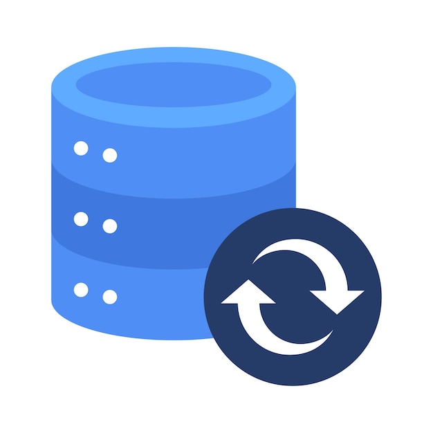 Gratis Vektor synkroniser database flat stil