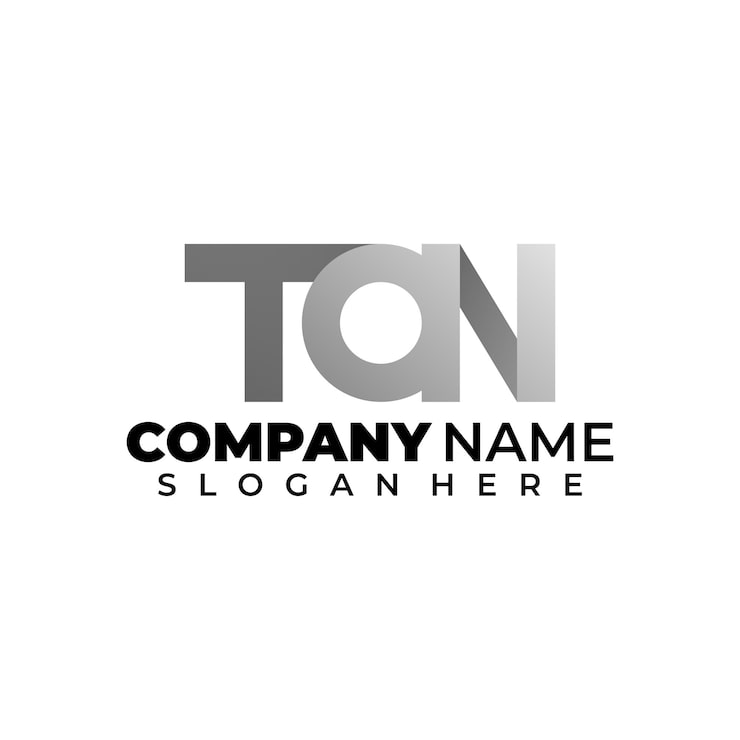 Gratis Vektor trippel bokstav moderne logo ton