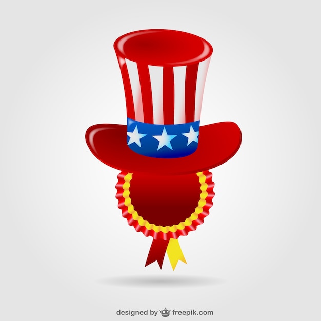 Gratis Vektor usa hattemblem