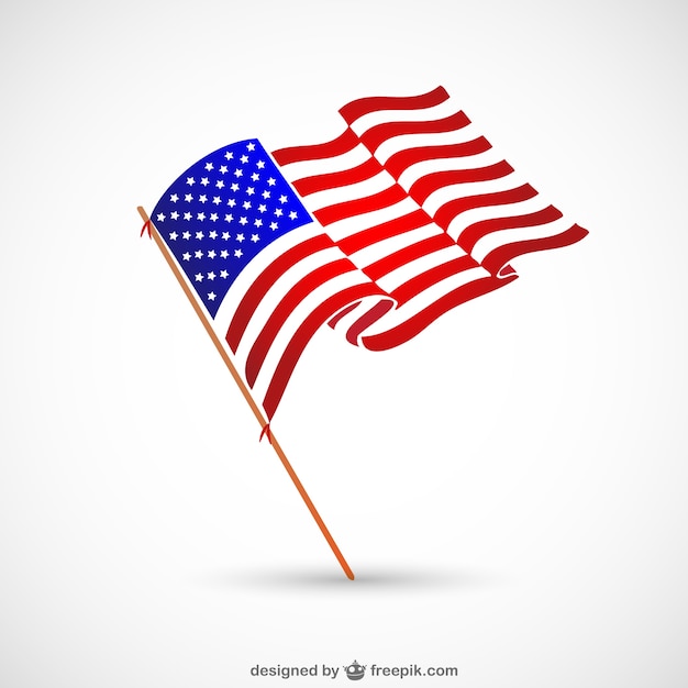 Gratis Vektor usas flagg, nasjonalsymbol