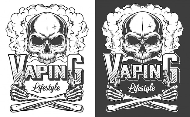 Gratis Vektor vaping-klær illustrasjon