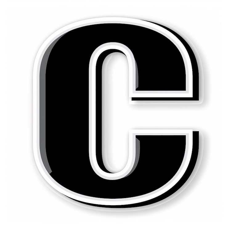 Photo chữ c cô lập trên nền trắng