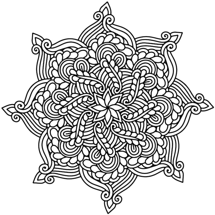 Photo trang tô màu mandala trang tô màu mandala hoa cho người lớn