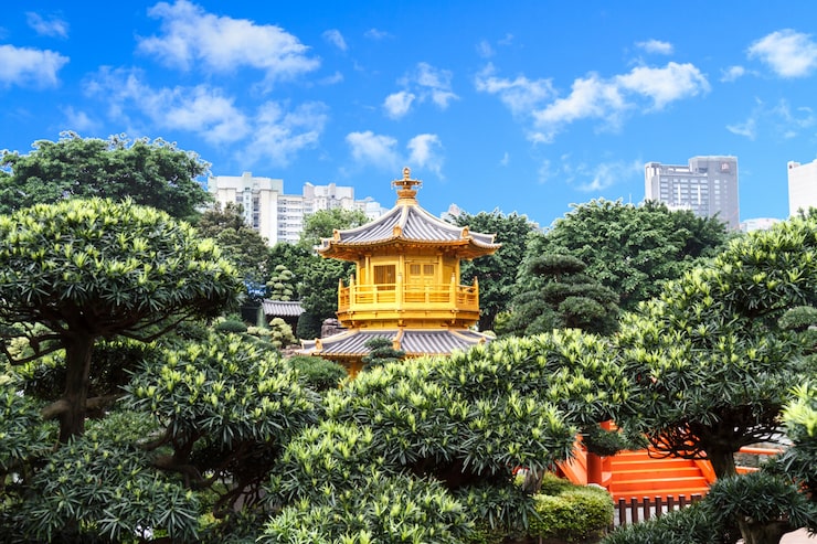 Miễn phí Photo chùa vàng tại nan lian garden