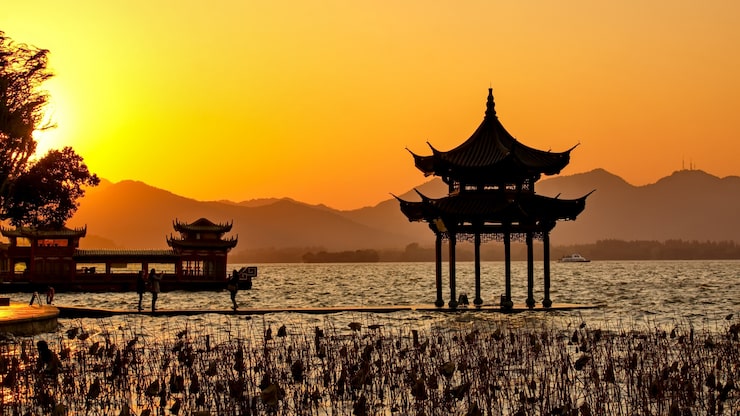 Miễn phí Photo công trình kiến trúc trung quốc lúc hoàng hôn
