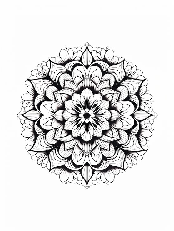 Miễn phí Photo hình mandala nghệ thuật đường nét minh họa