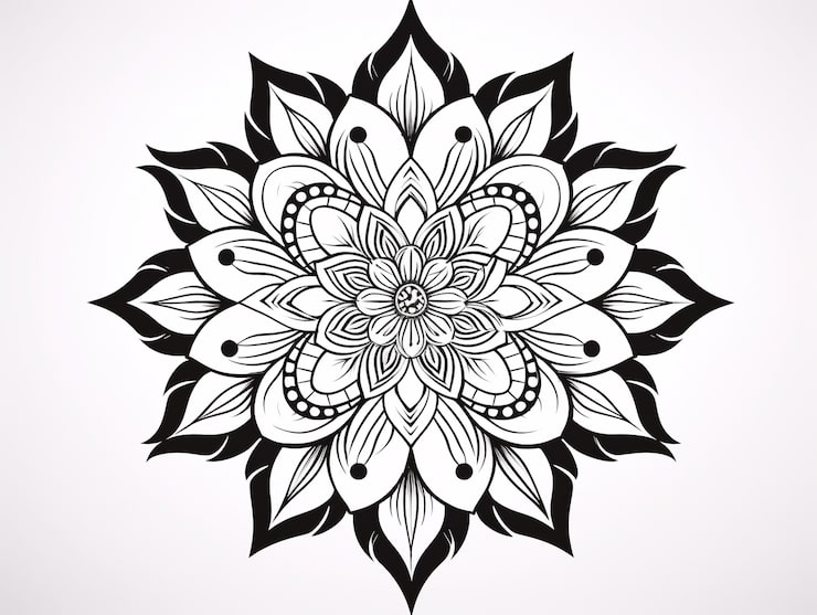 Miễn phí Photo hình minh họa mandala nghệ thuật đường nét