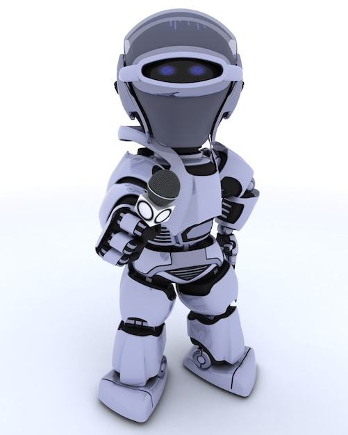 Miễn phí Photo robot với micro phóng viên