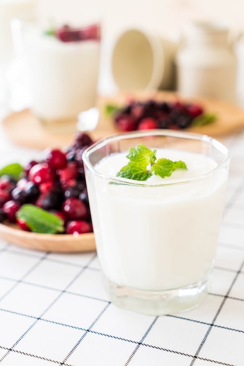 Miễn phí Photo sữa chua với quả mọng hỗn hợp