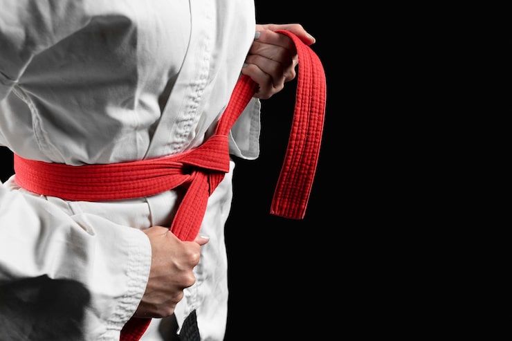 Miễn phí Photo vận động viên karate với đai đỏ
