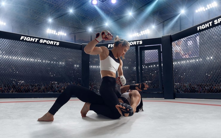Ilmainen Kuva mma-naispuoliset taistelijat ammattikehässä