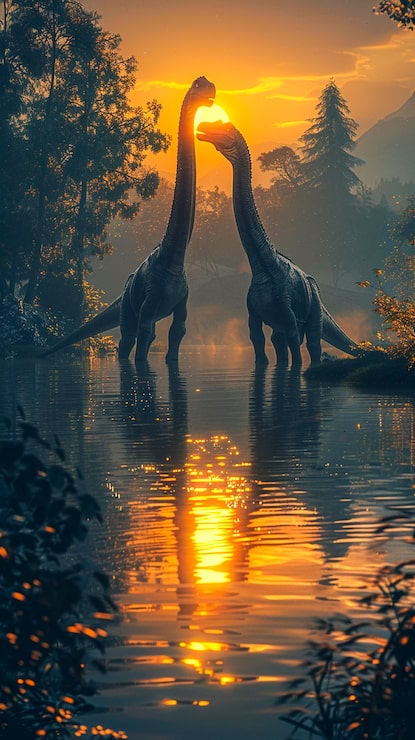 Ilmainen Kuva sauropodi-dinosaurus luonnossa
