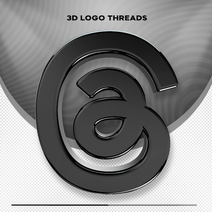 Ilmainen PSD 3d-logo langat uusi sosiaalinen verkosto eristettynä
