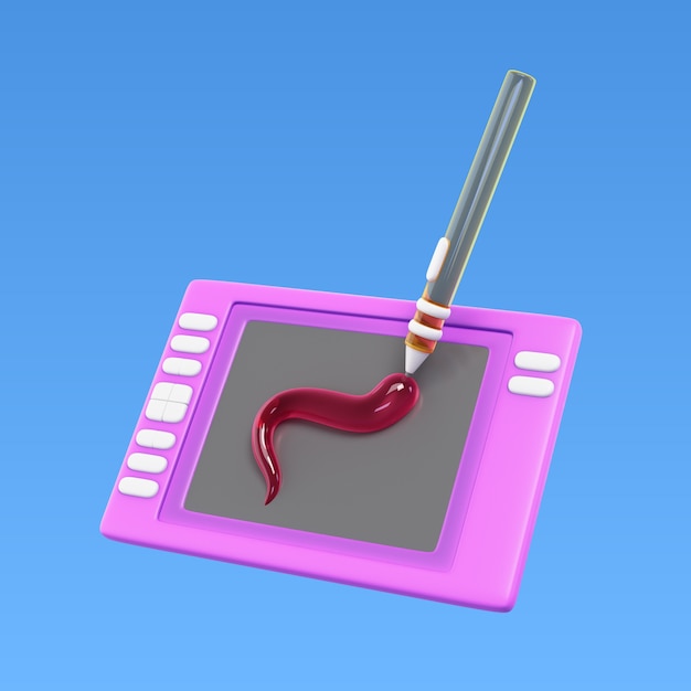 Ilmainen PSD 3d-renderöinti design-tabletin kuvakkeesta