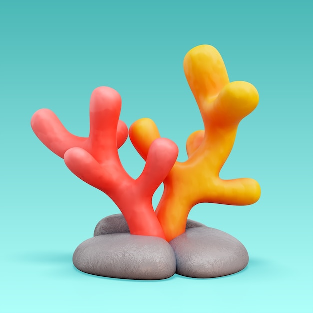 Ilmainen PSD 3d-renderöinti meri- ja valtameri-ikonista