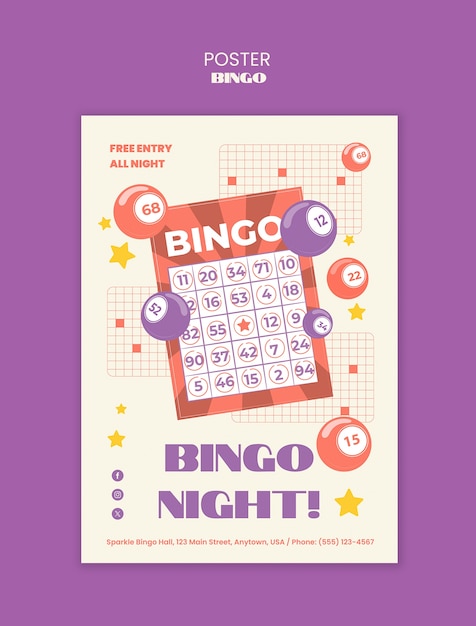Ilmainen PSD bingo-mallipohjan design